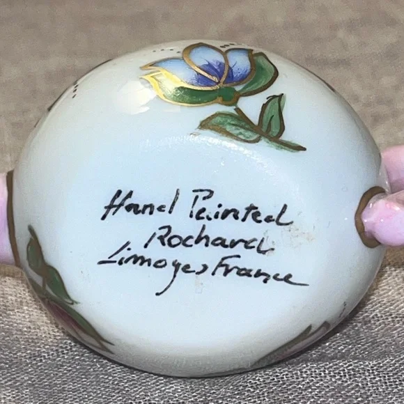 Rochard Limoges - Porcelain Teapot Tulips Limoges Box - Picture 3 of 10